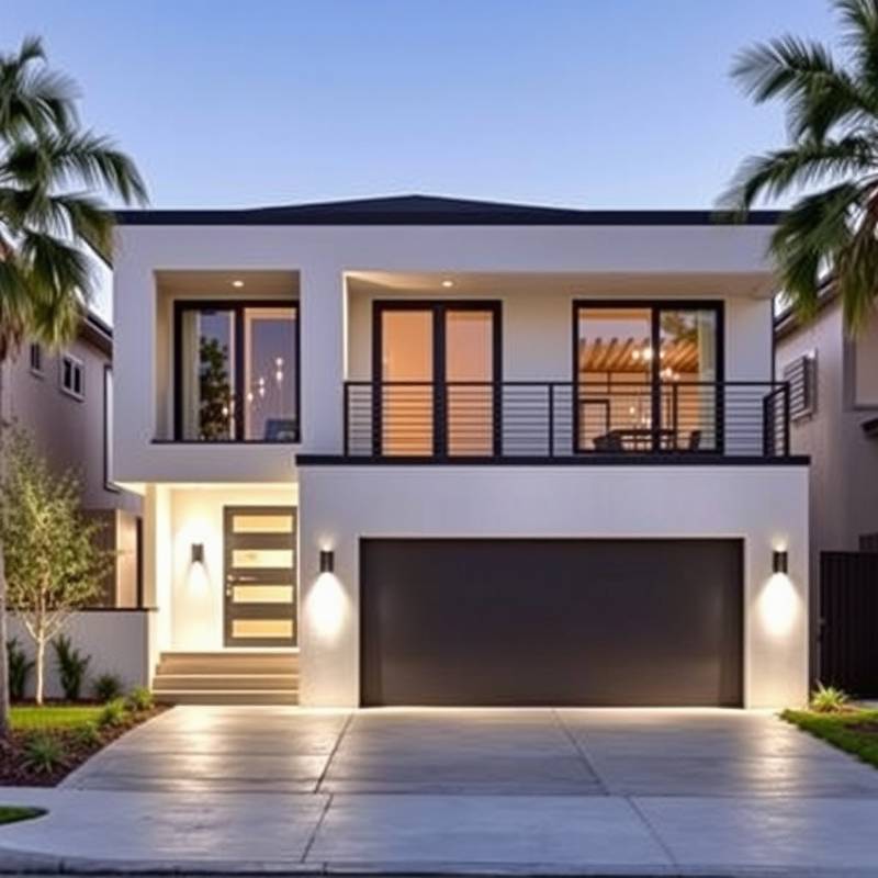 Exterior of a modern home representing real estate investment