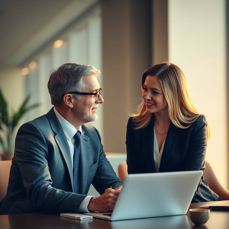 Financial advisor consulting with a client