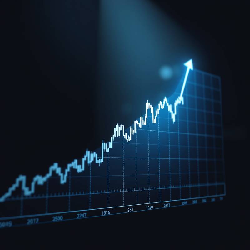 Graph representing stock market trends