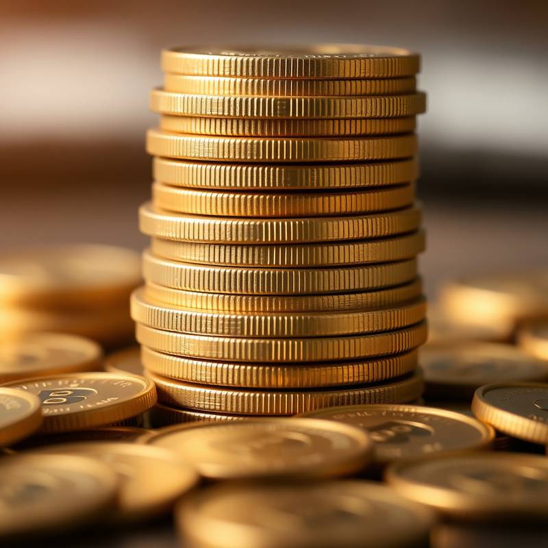 Stack of coins representing financial stability